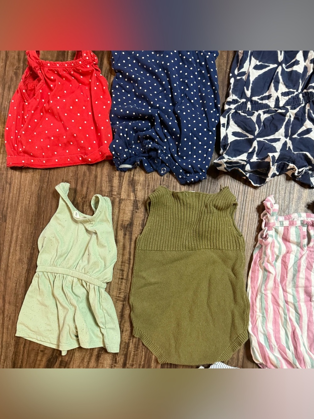 3-6 Months Baby Girl Romper Dress Shirt Bundle Spring Summer Infants - Picture 9 of 11